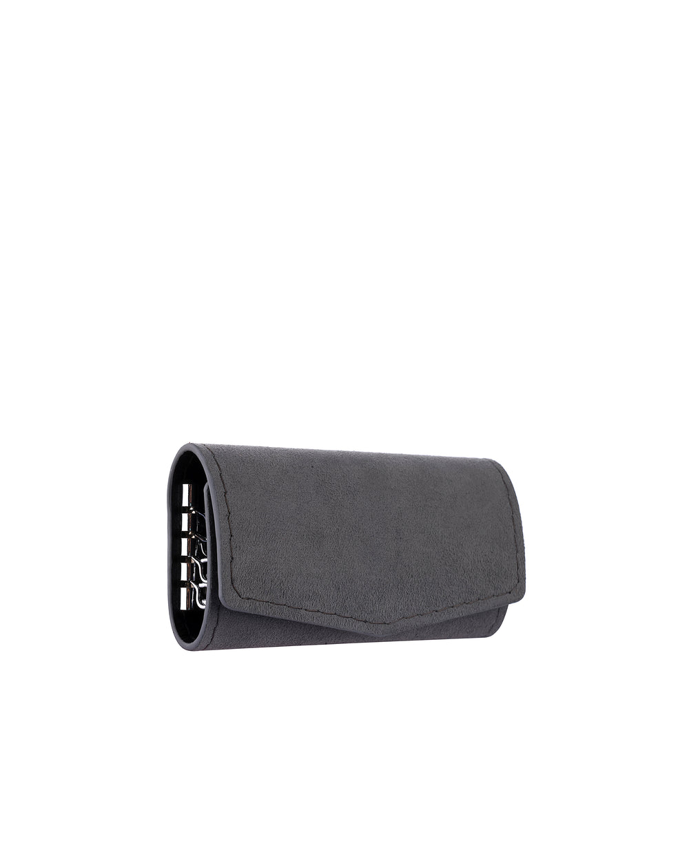 Key holder made of gray Alcantara