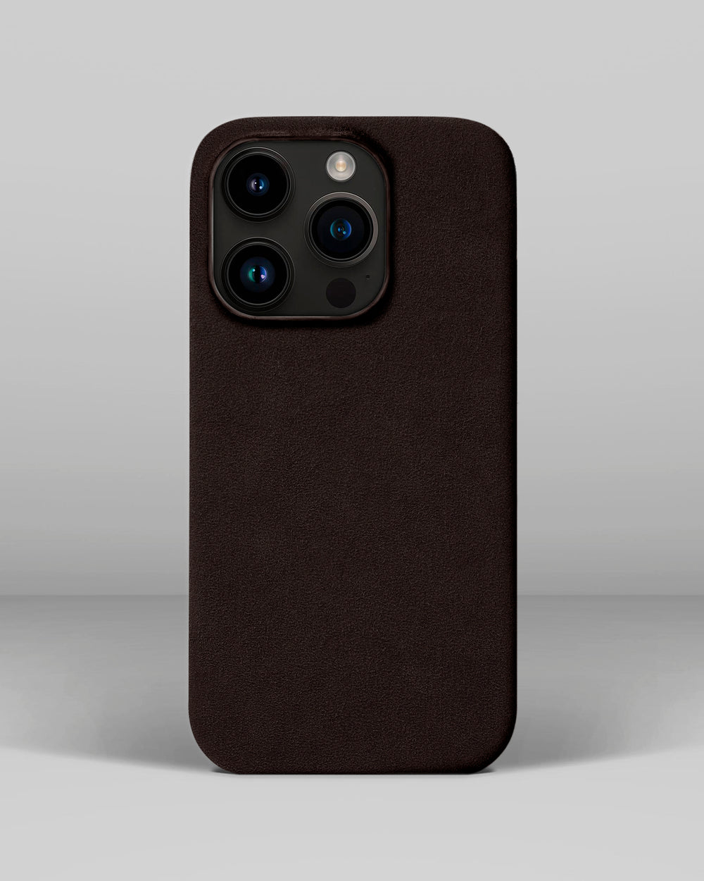 Dark Brown Alcantara Case for iPhone 14 Pro