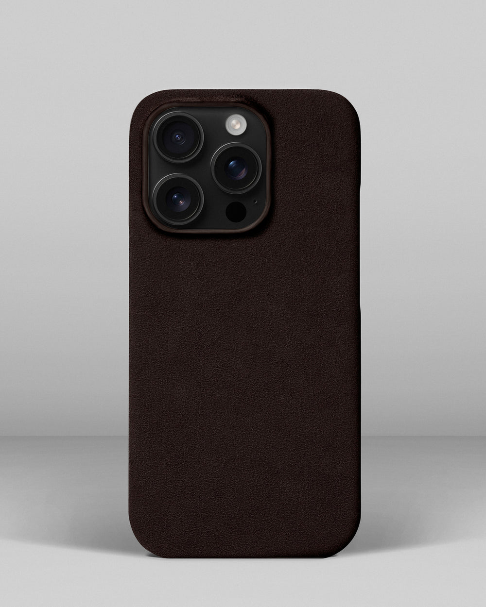 Dark Brown Alcantara Case for iPhone 16 Pro