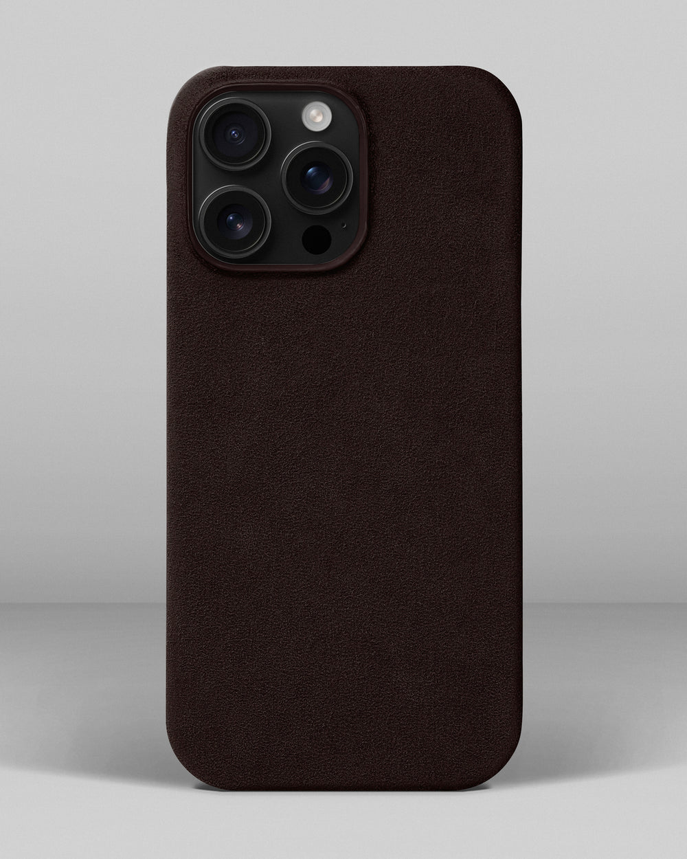 Dark Brown Alcantara Case for iPhone 16 Pro Max