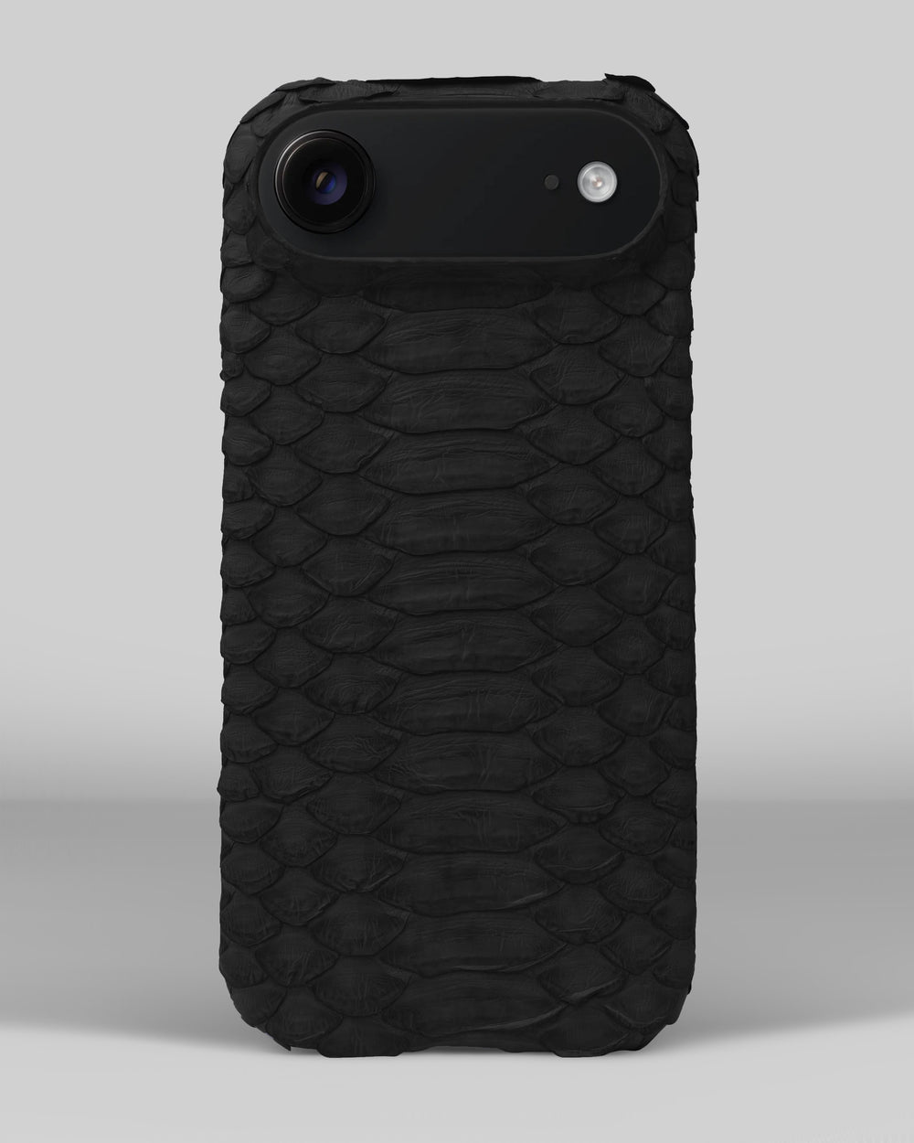 Чорний чохол обтягнутий шкірою пітона для iPhone 17 Air