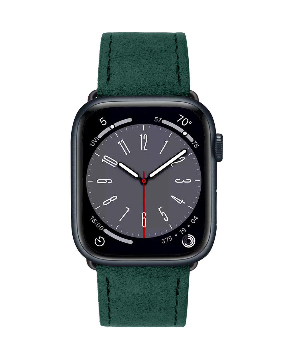 Ремешок для Apple Watch из алькантары зеленого цвета