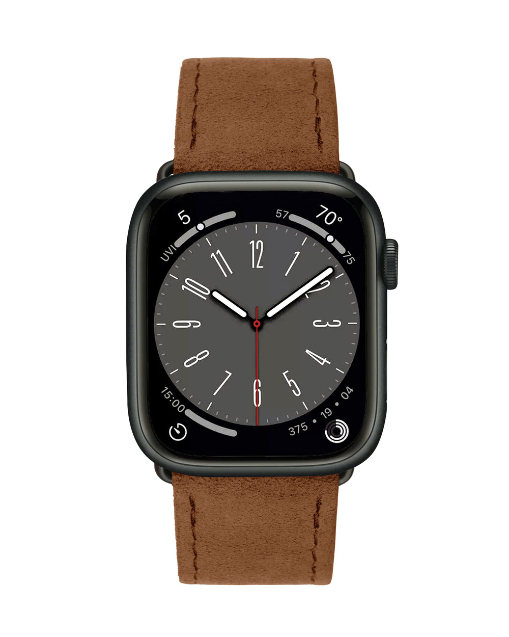Ремінець для Apple Watch з алькантари у рудому кольорі