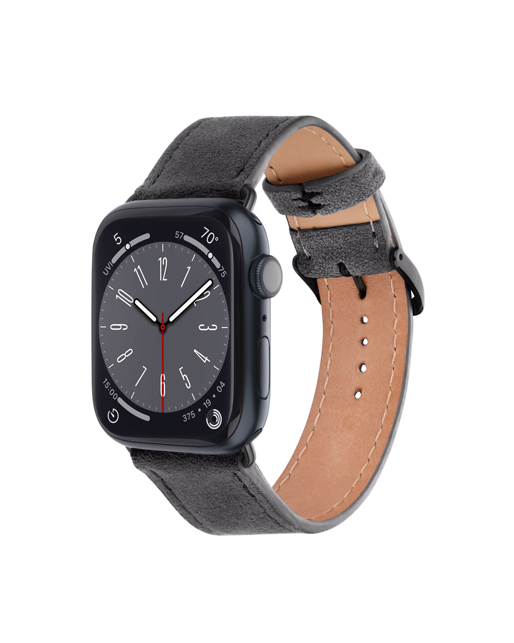 Ремінець для Apple Watch з алькантари у сірому кольорі
