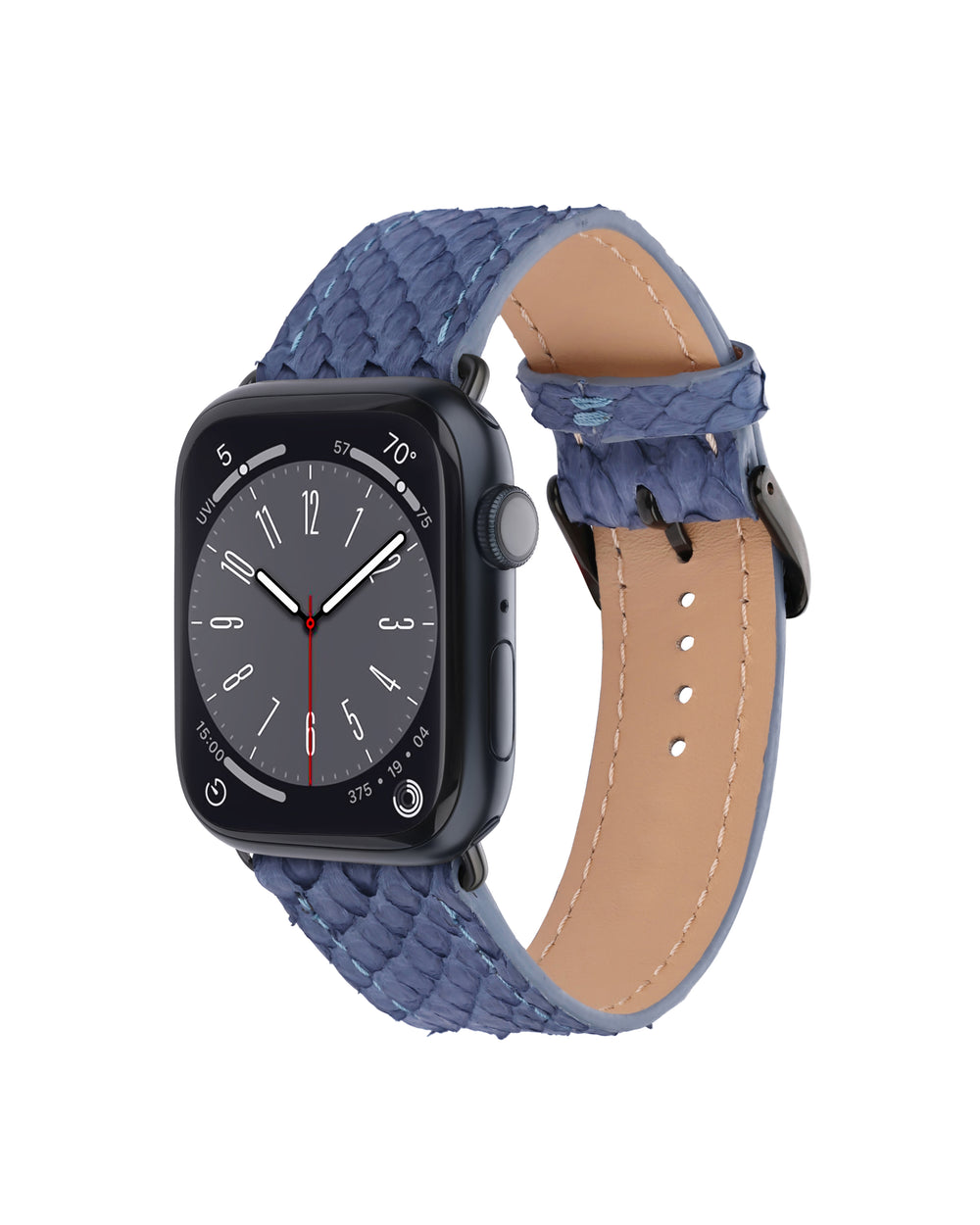 Ремешок для Apple Watch из кожи питона серо-синего цвета