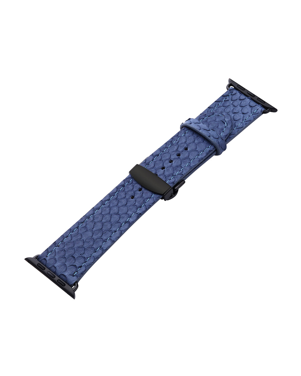 Ремешок для Apple Watch из кожи питона серо-синего цвета