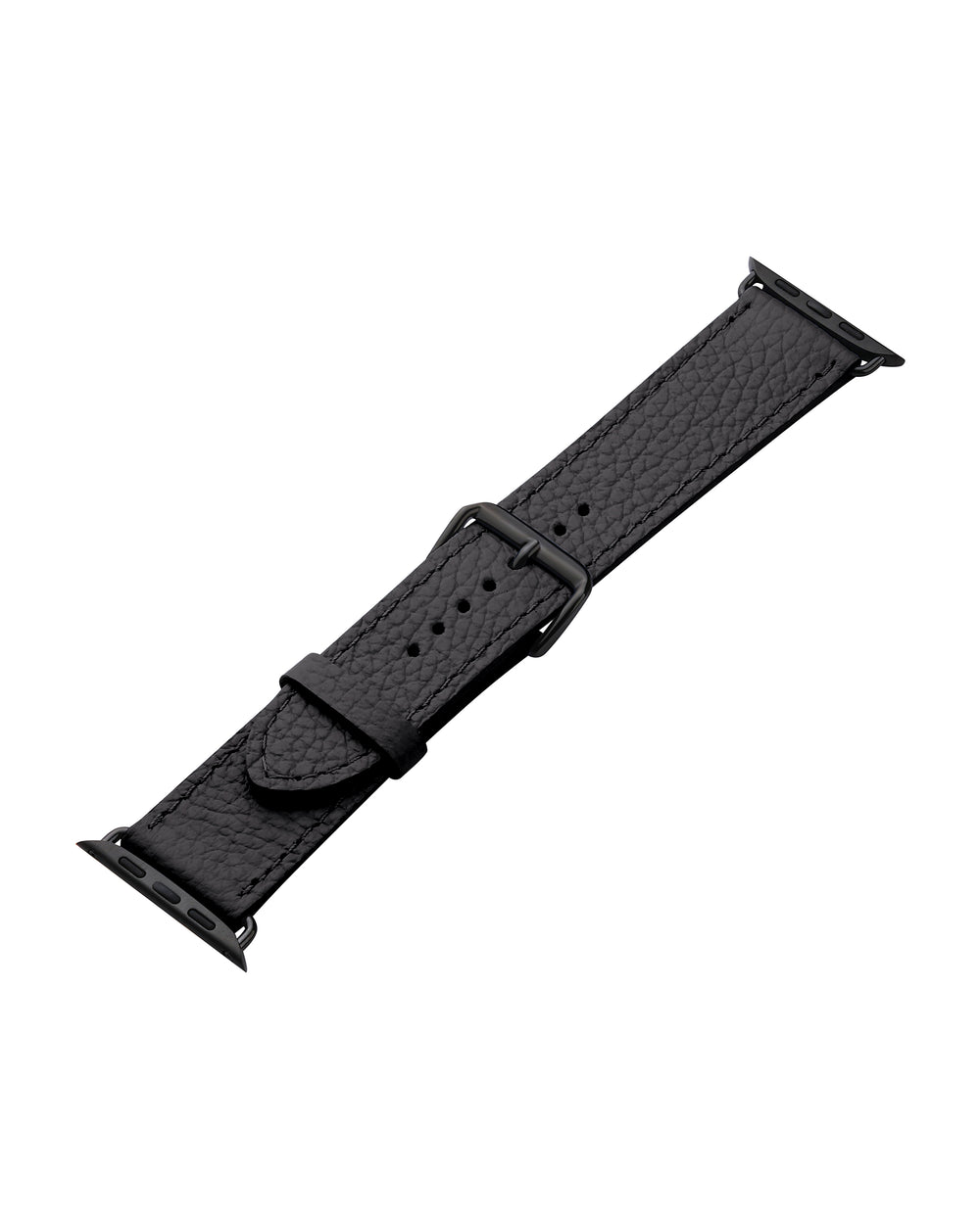 Strap for Apple Watch made of calf leather flotar in black color