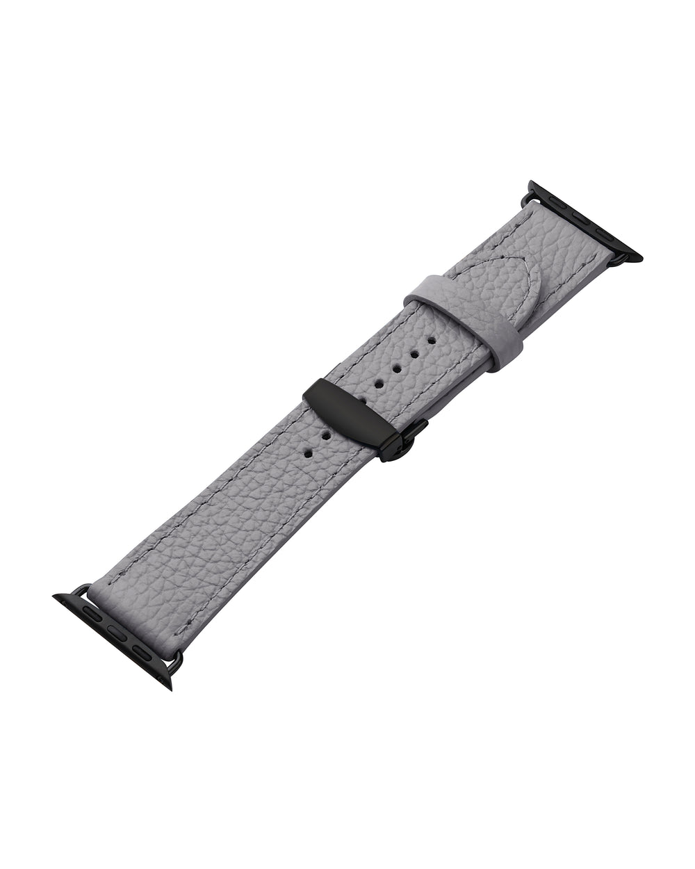 Strap for Apple Watch made of calf leather floater in gray color