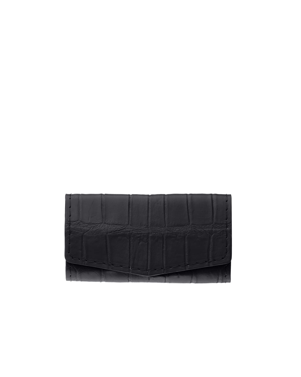 Key holder made of black crocodile leather