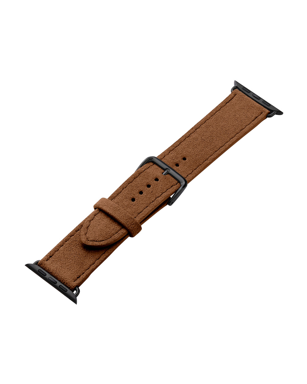 Ремінець для Apple Watch з алькантари у рудому кольорі