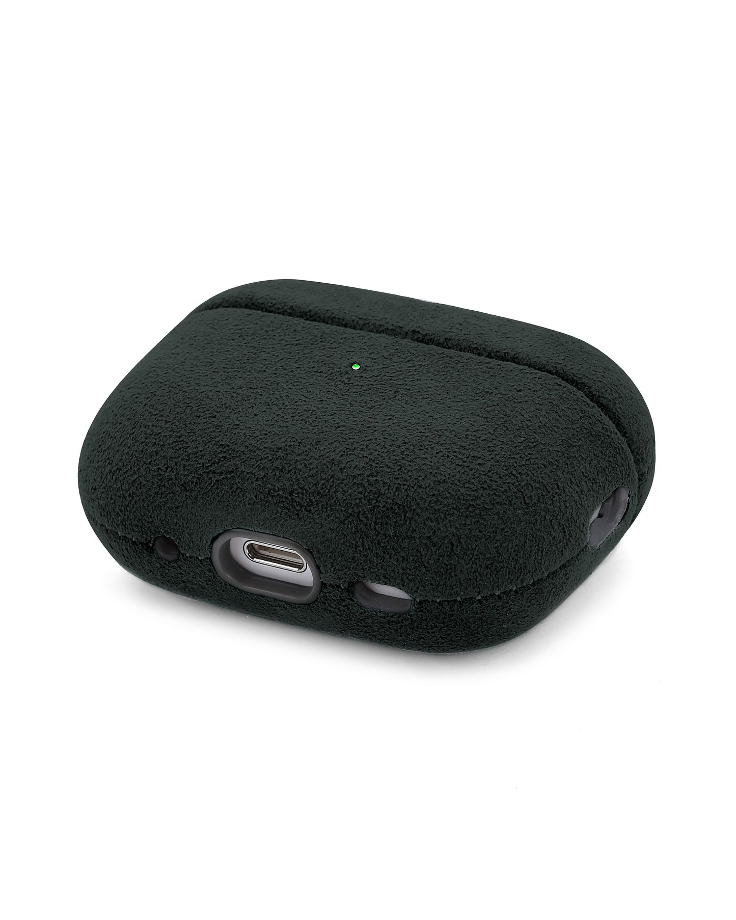 Чохол для AirPods 4 із зеленої алькантари