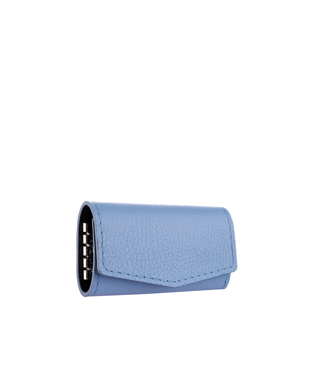 Key holder made of light blue flotter leather
