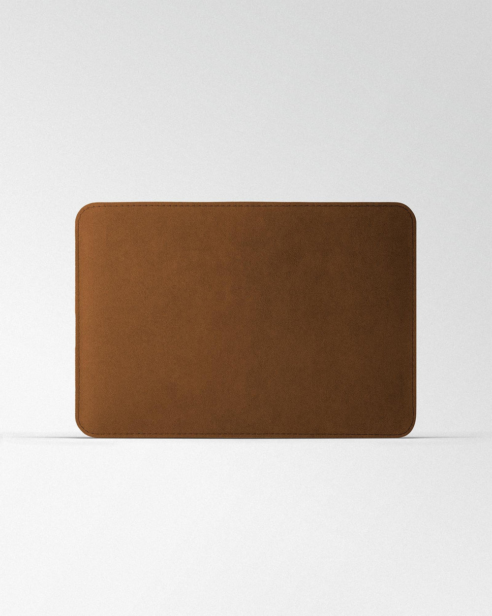 Minimalist case made of red alcantara for MacBook