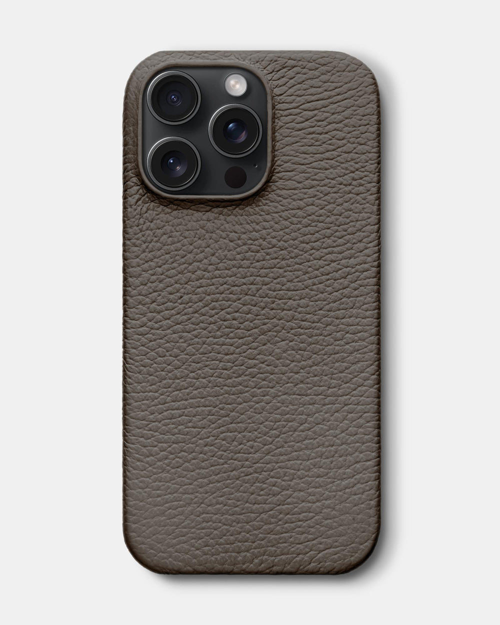Light brown leather case for iPhone 15 Pro Max