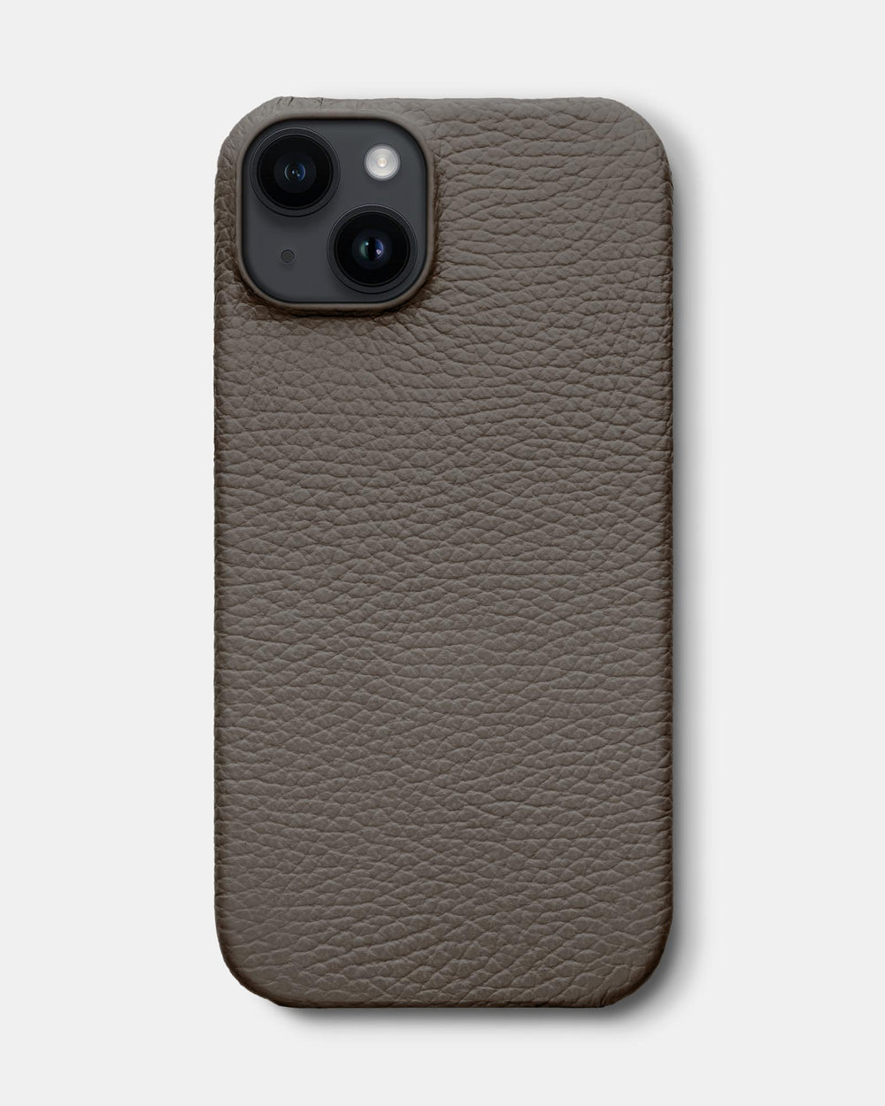 Light brown leather case for iPhone 14 Plus