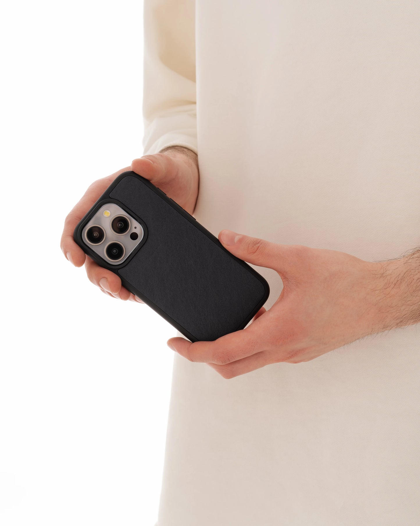 Чохол із темно-синьої телячої шкіри для iPhone 16 Pro Max