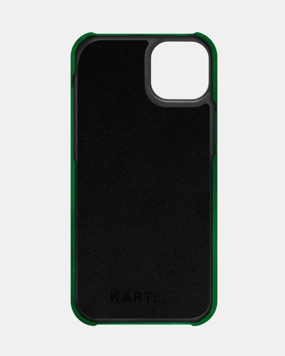 Bright green leather case for iPhone 15 Plus