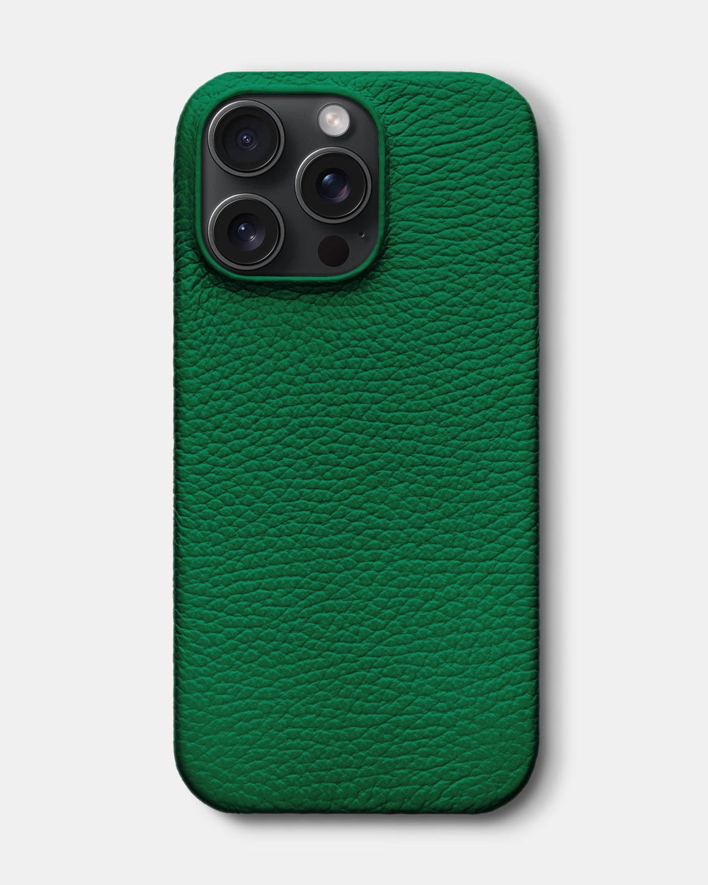 Bright green leather case for iPhone 15 Pro Max