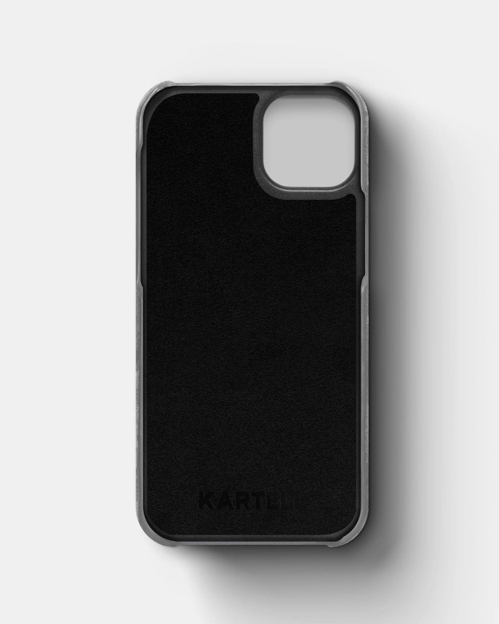Light gray alcantara case for iPhone 14