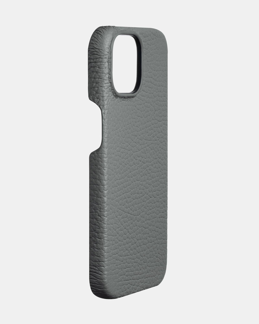 Серый кожаный чехол для iPhone 14