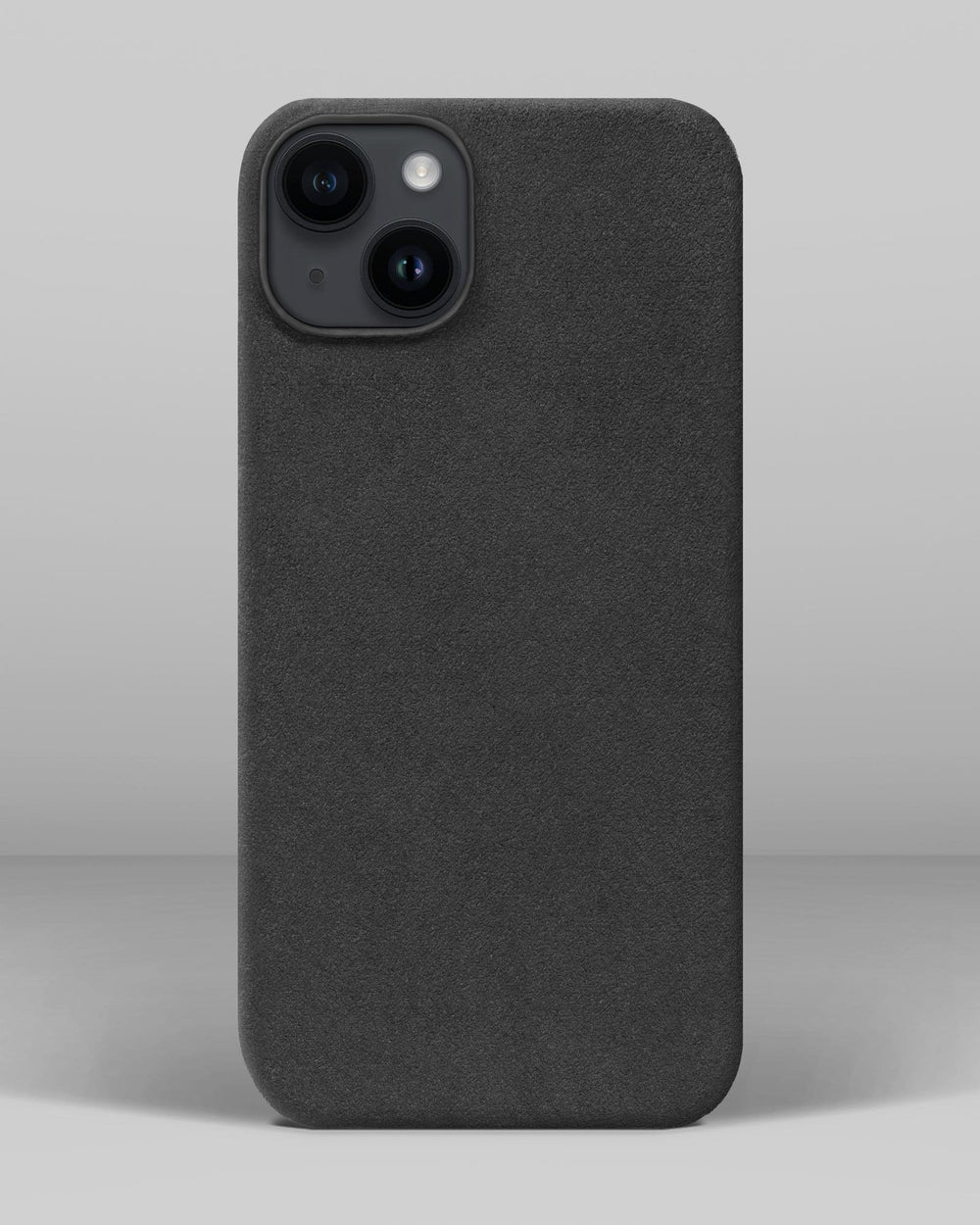 Gray alcantara case for iPhone 14 Plus