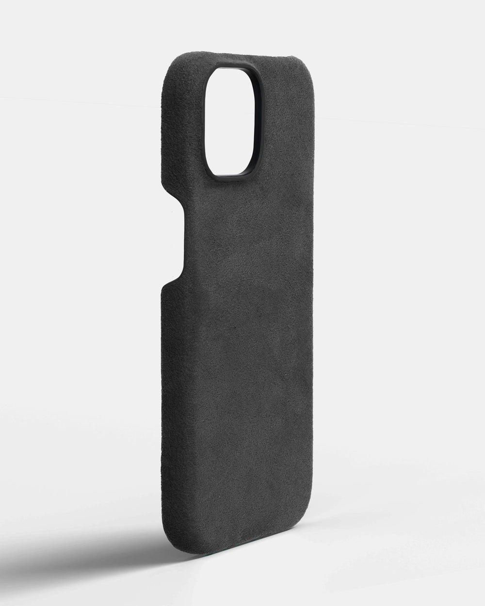 Gray alcantara case for iPhone 14 Plus