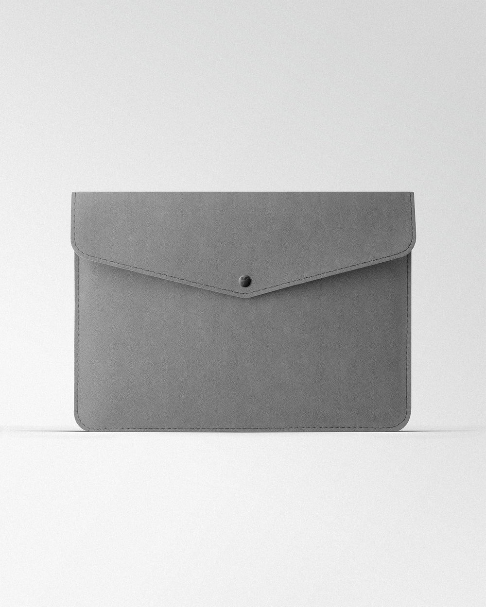 Envelope case made of light gray alcantara for MacBook
