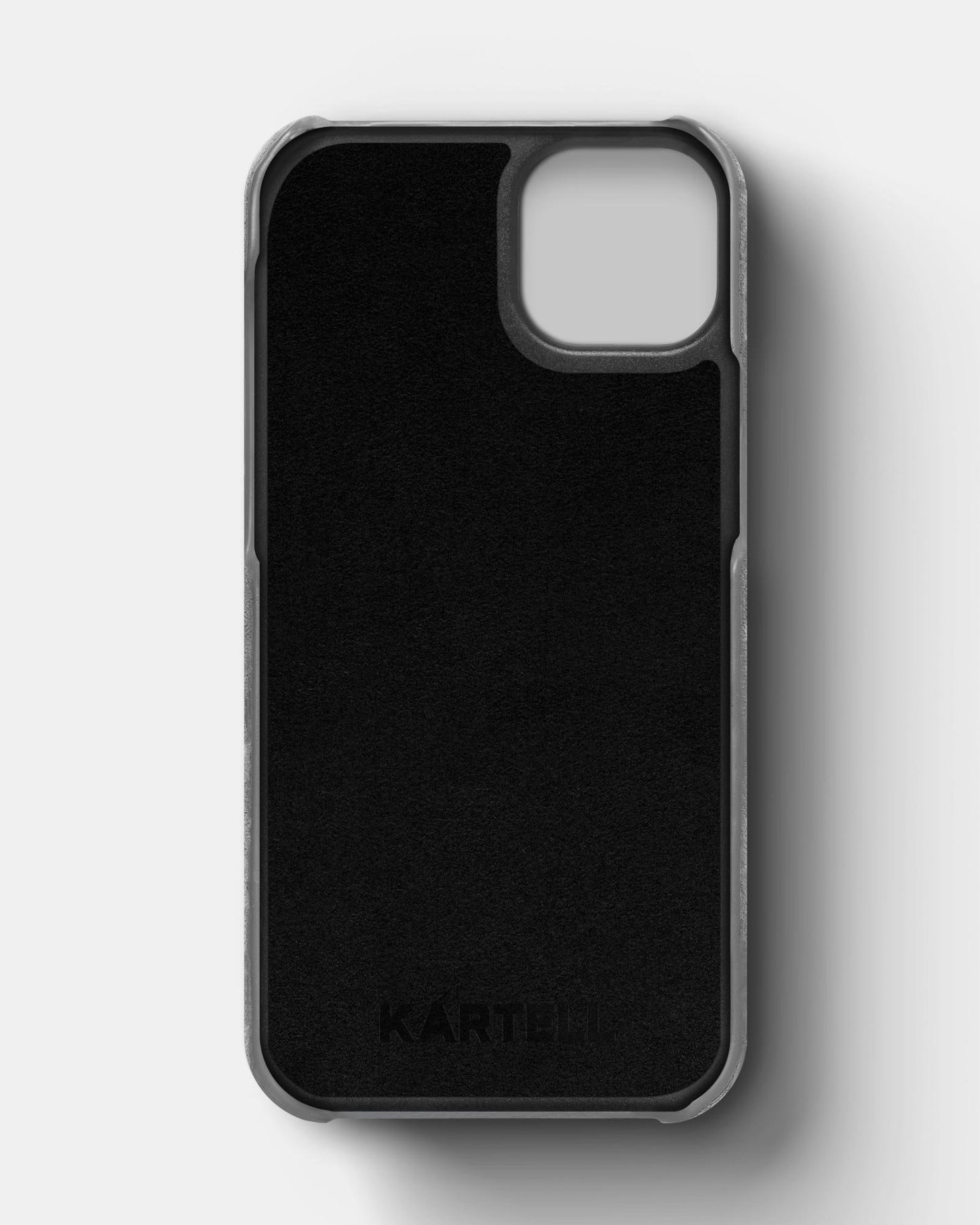 Світло-сірий чохол з алькантари для iPhone 14 Plus