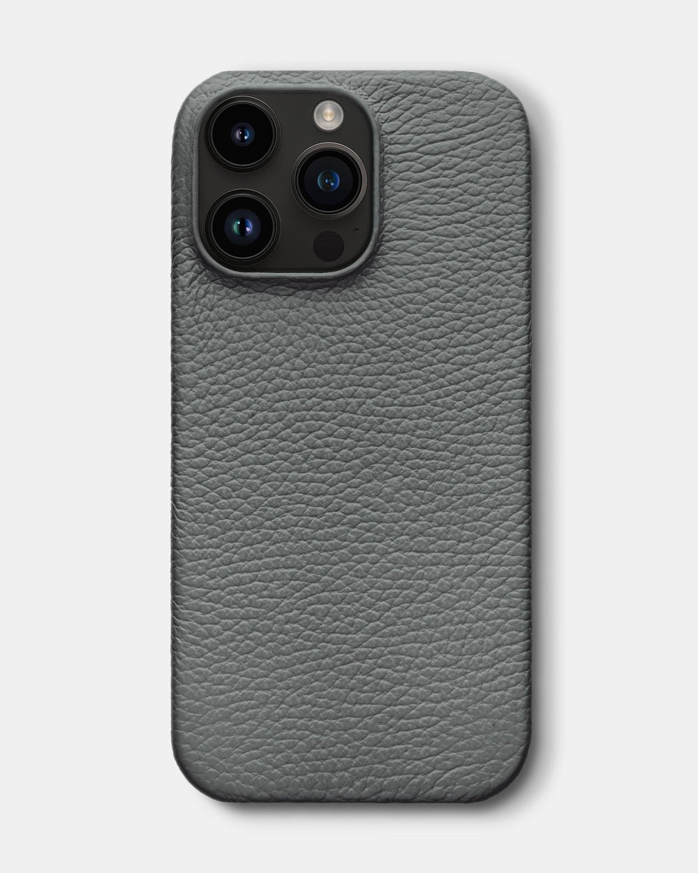 Gray leather case for iPhone 14 Pro Max
