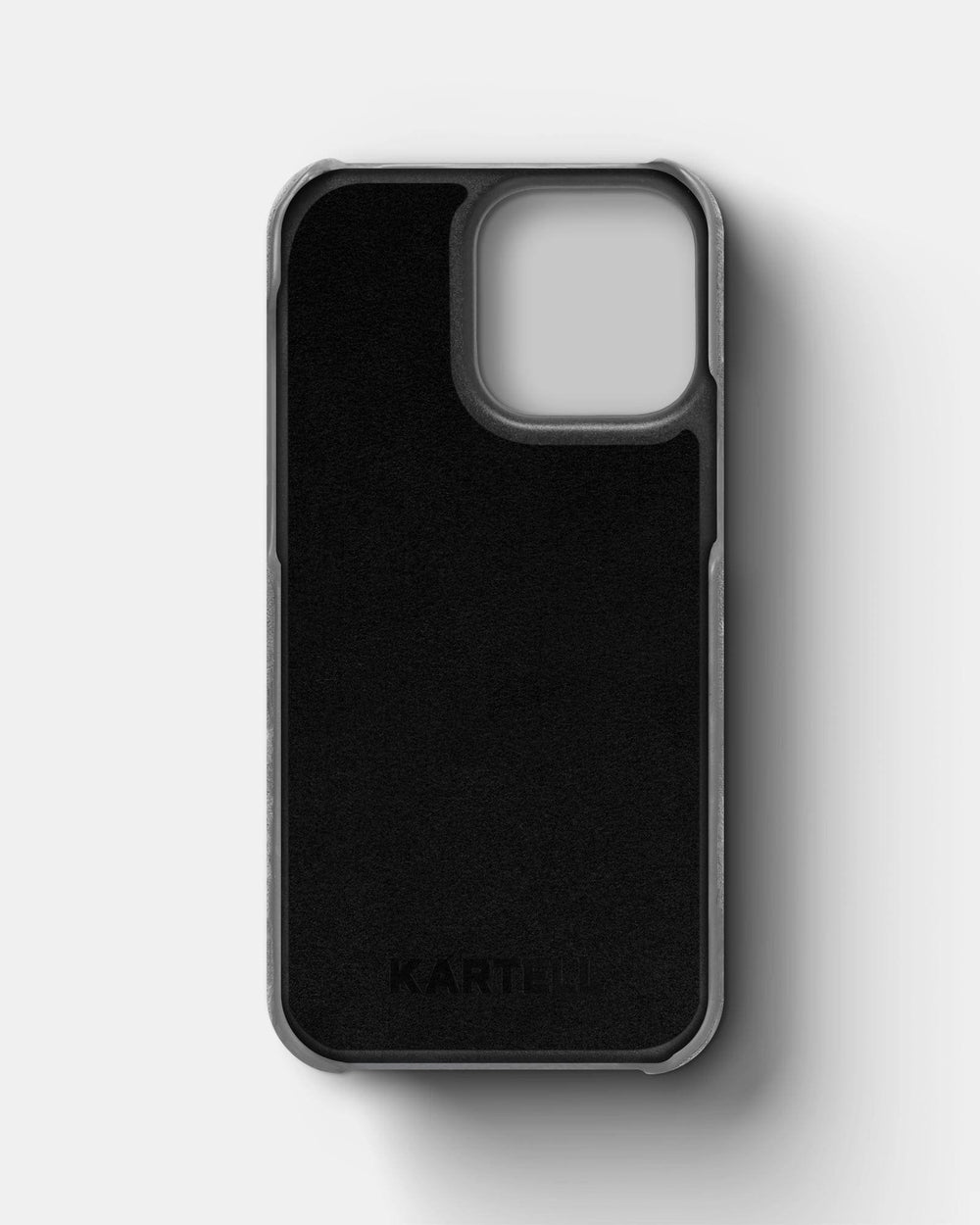 Light gray alcantara case for iPhone 15 Pro
