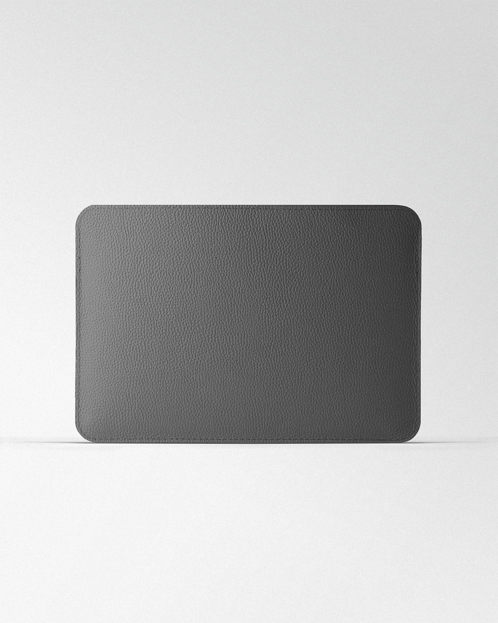 Minimalist gray leather case for MacBook
