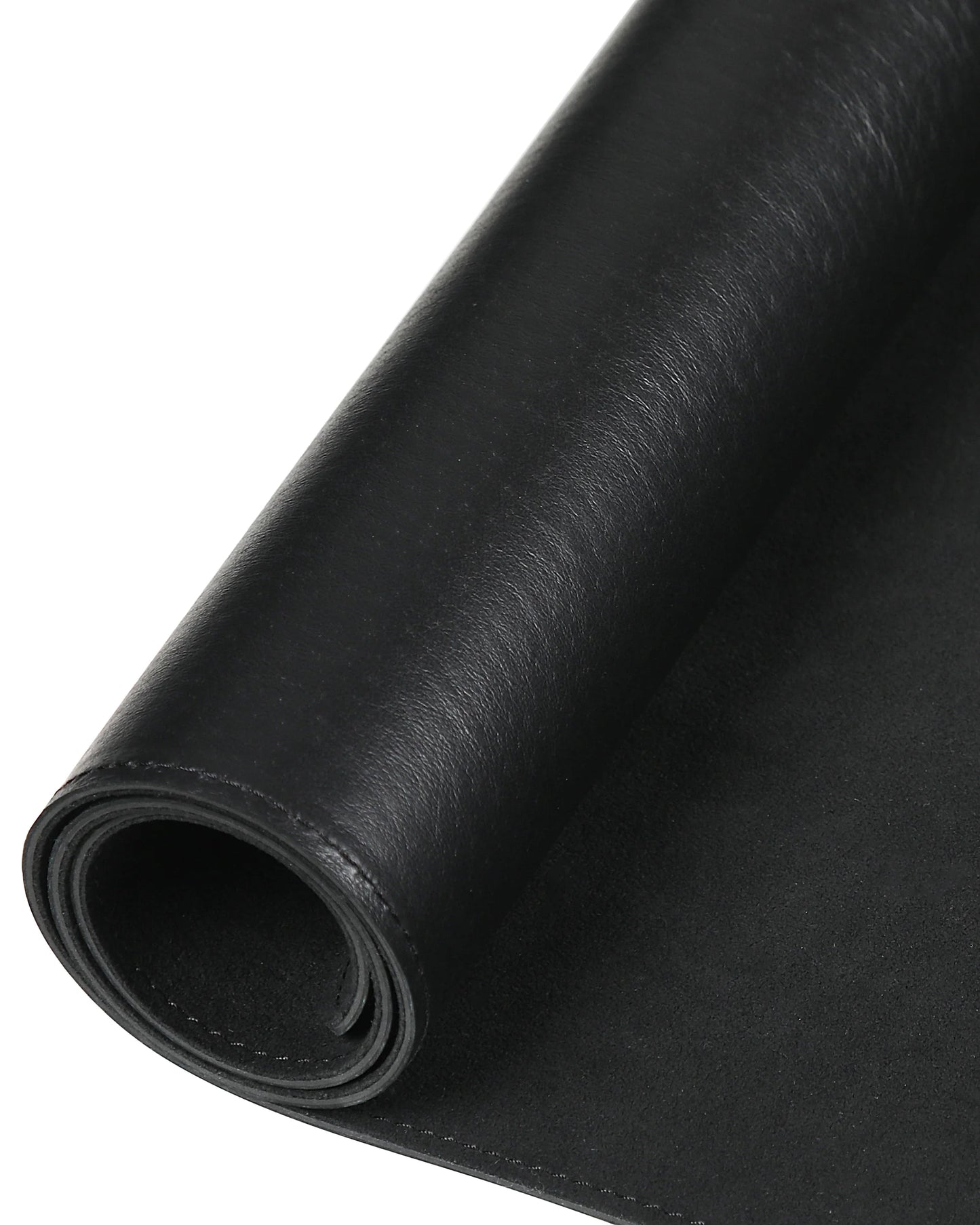 Килимок для робочого столу зі чорної алькантари