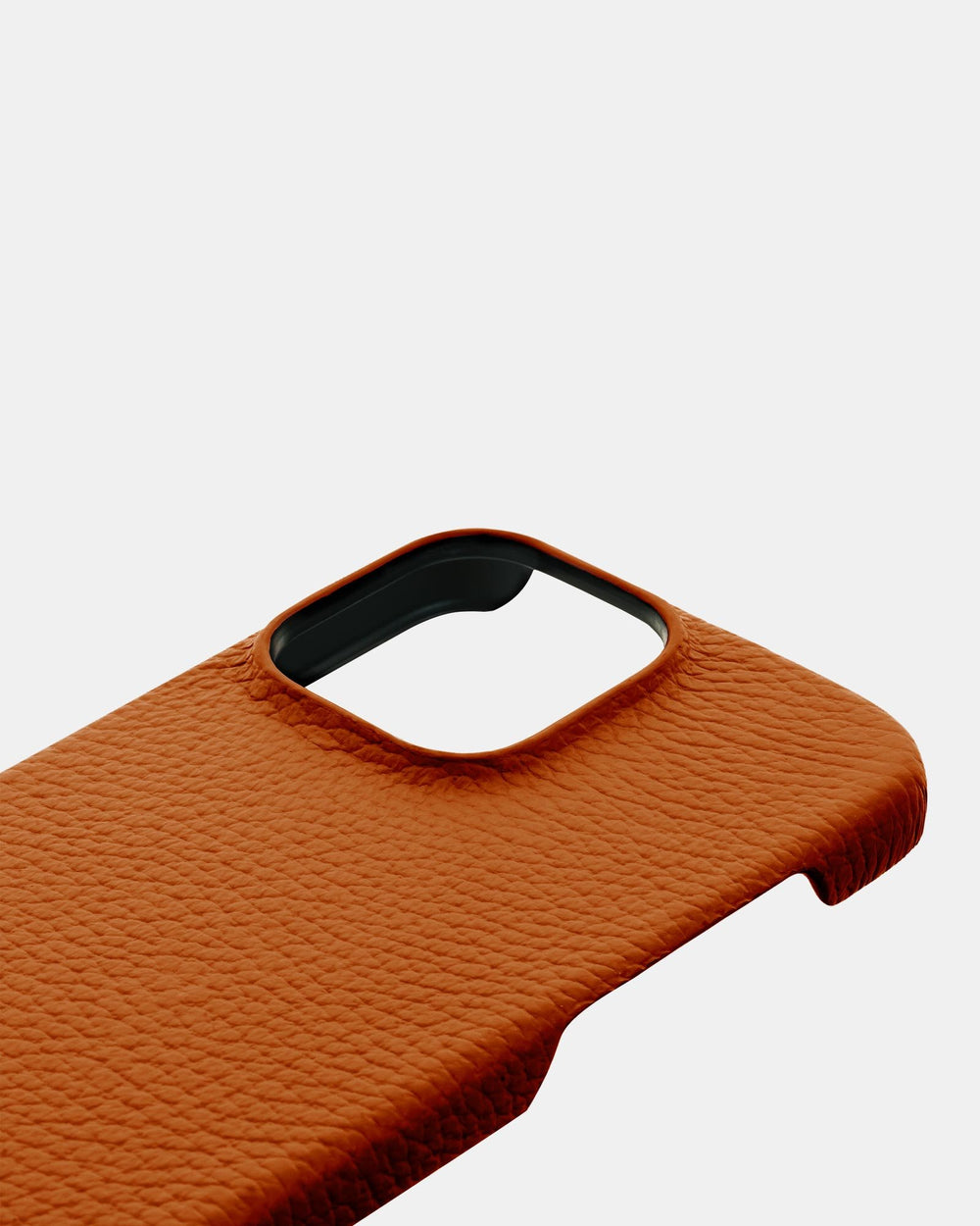 Orange leather case for iPhone 15 Pro Max
