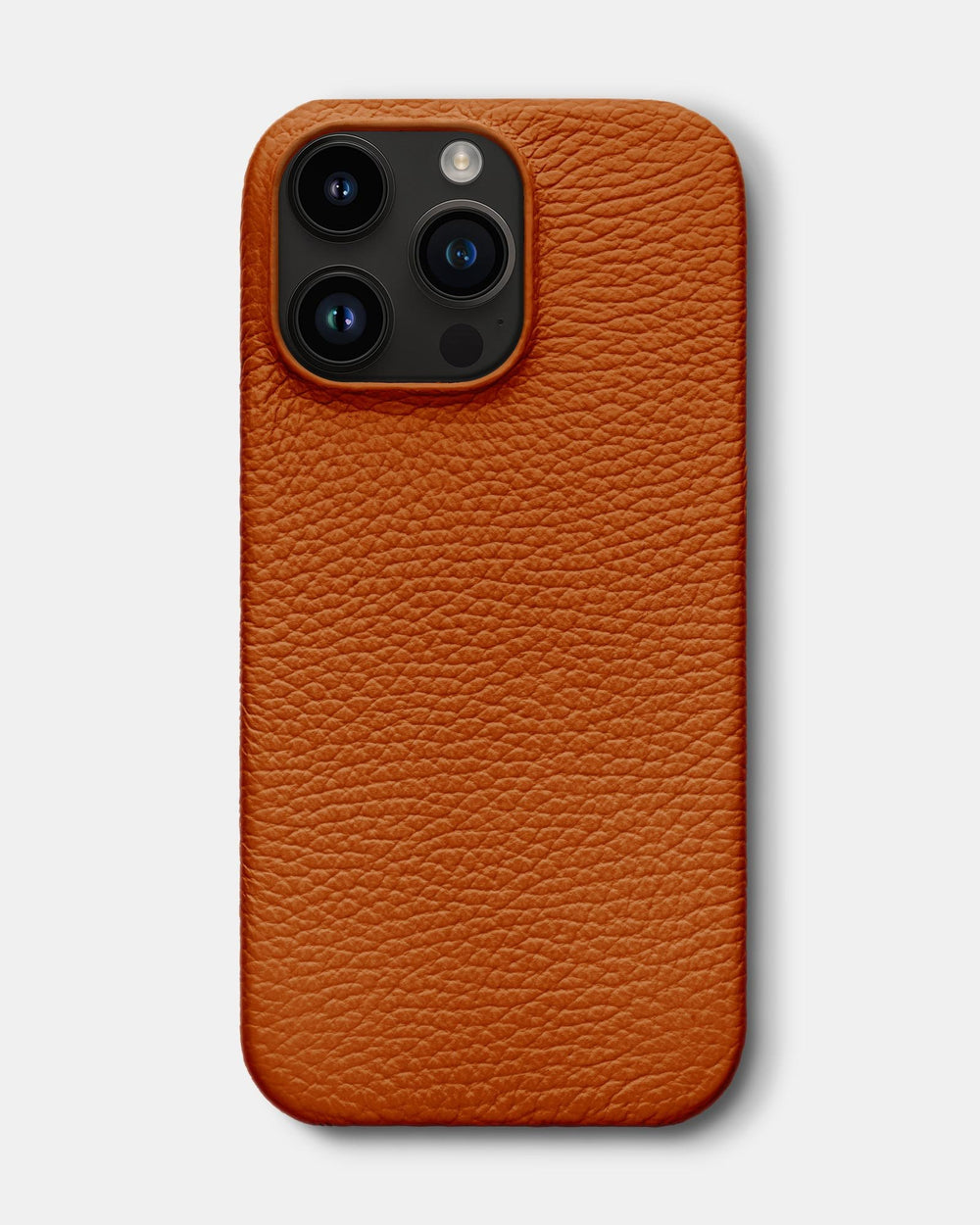 Orange leather case for iPhone 14 Pro Max