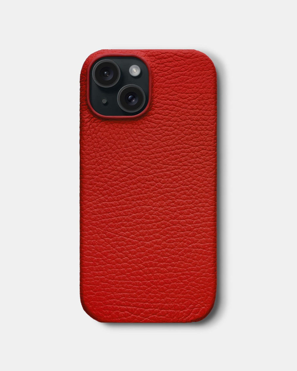 Червоний шкіряний обтягнутий чохол для iPhone 16