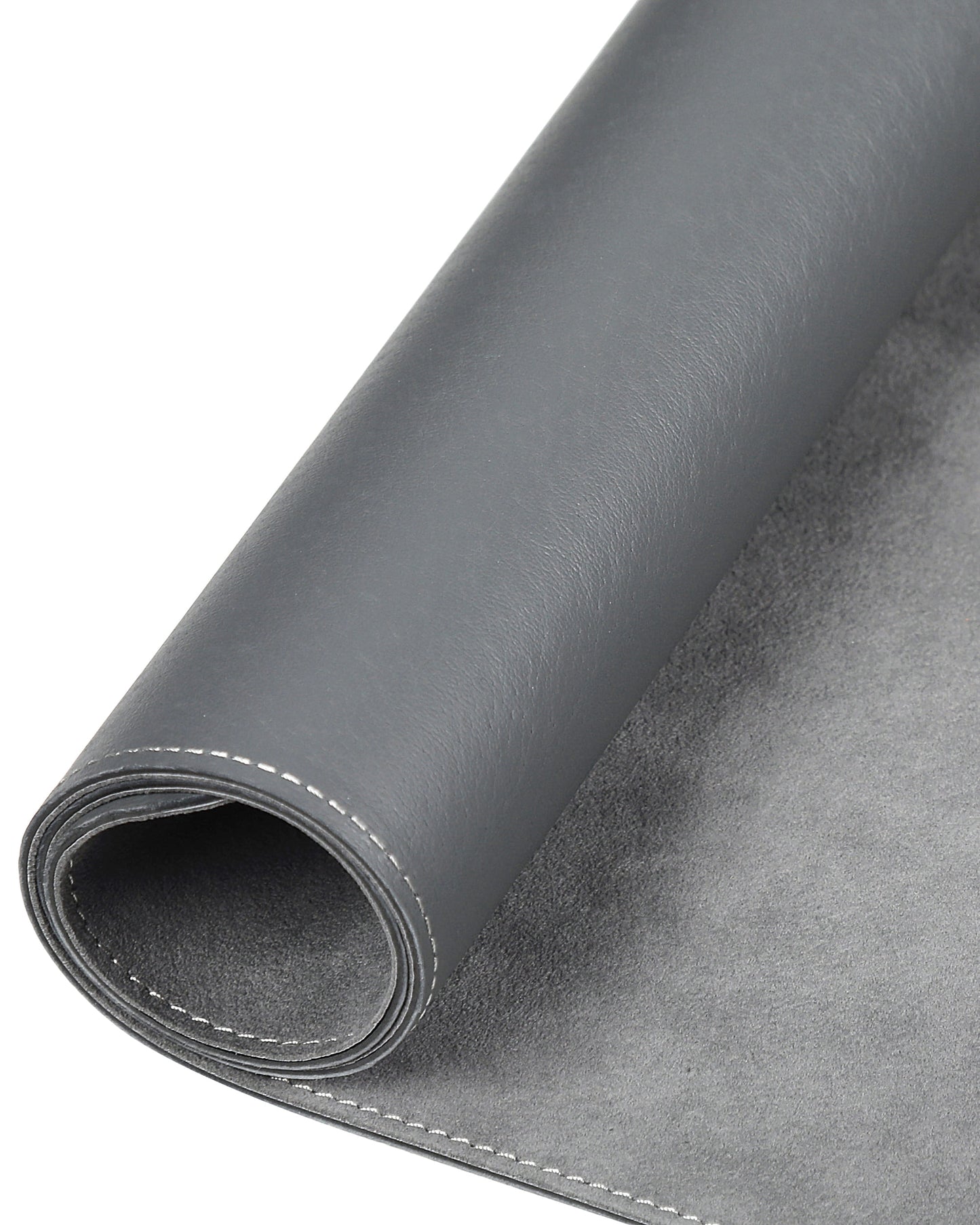 Килимок для робочого столу зі світло-сірої алькантари