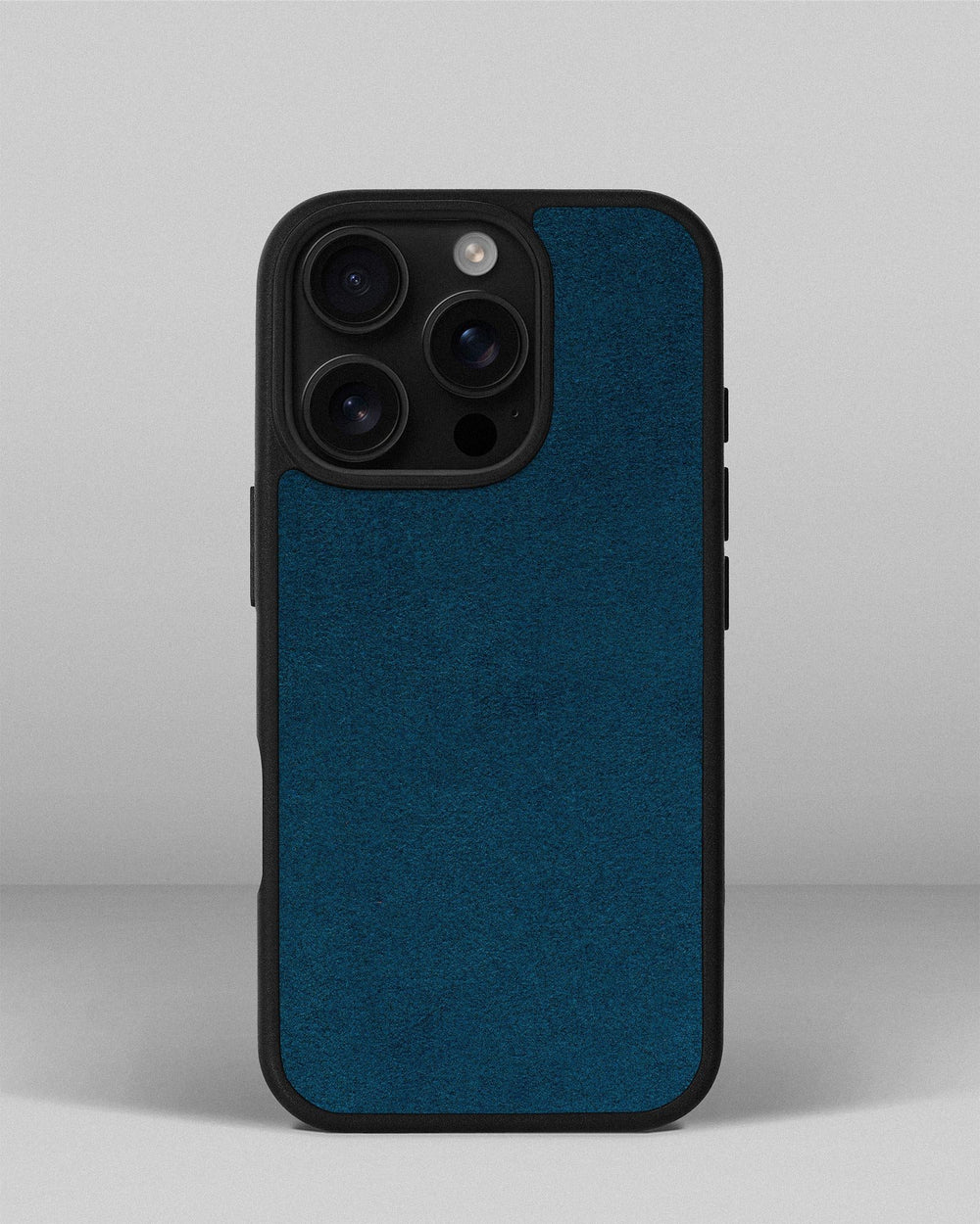 Чохол із синьою вставкою з алькантари для iPhone 14 Pro