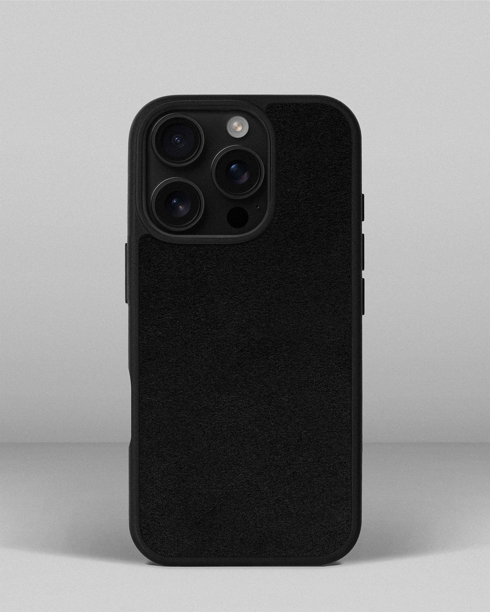 Чохол із чорною вставкою з алькантари для iPhone 14 Pro