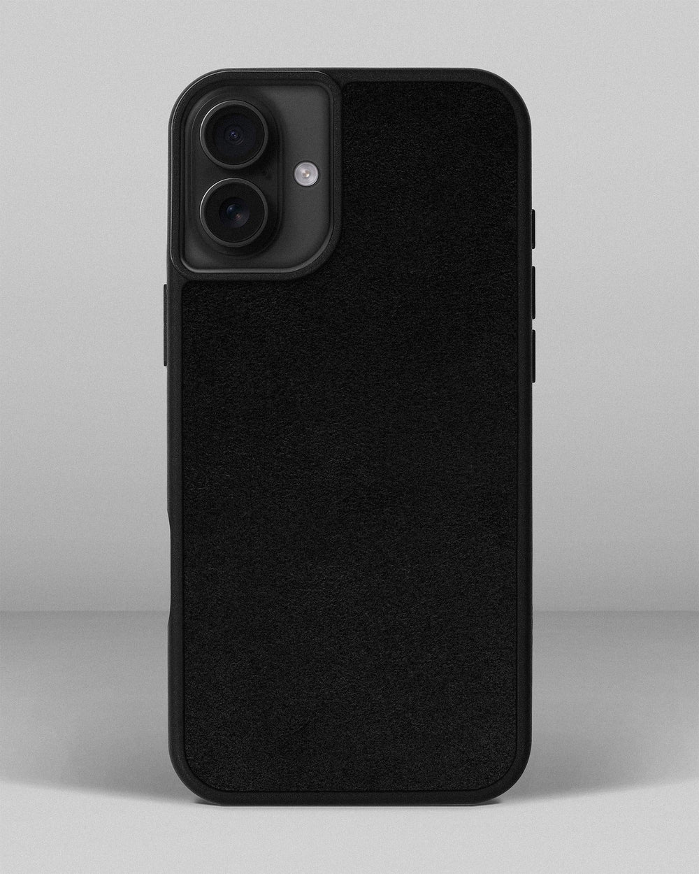Case with black alcantara insert for iPhone 16 Plus