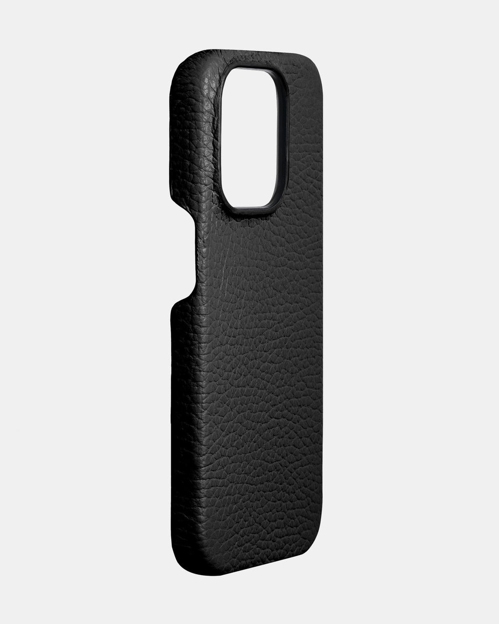 Чорний шкіряний обтягнутий чохол для iPhone 14 Pro