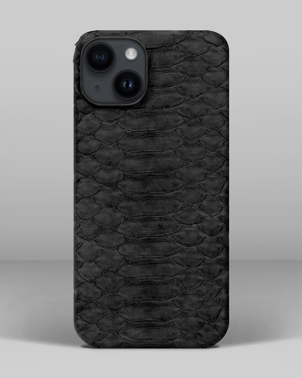 Leather case made of black python for iPhone 14 Plus