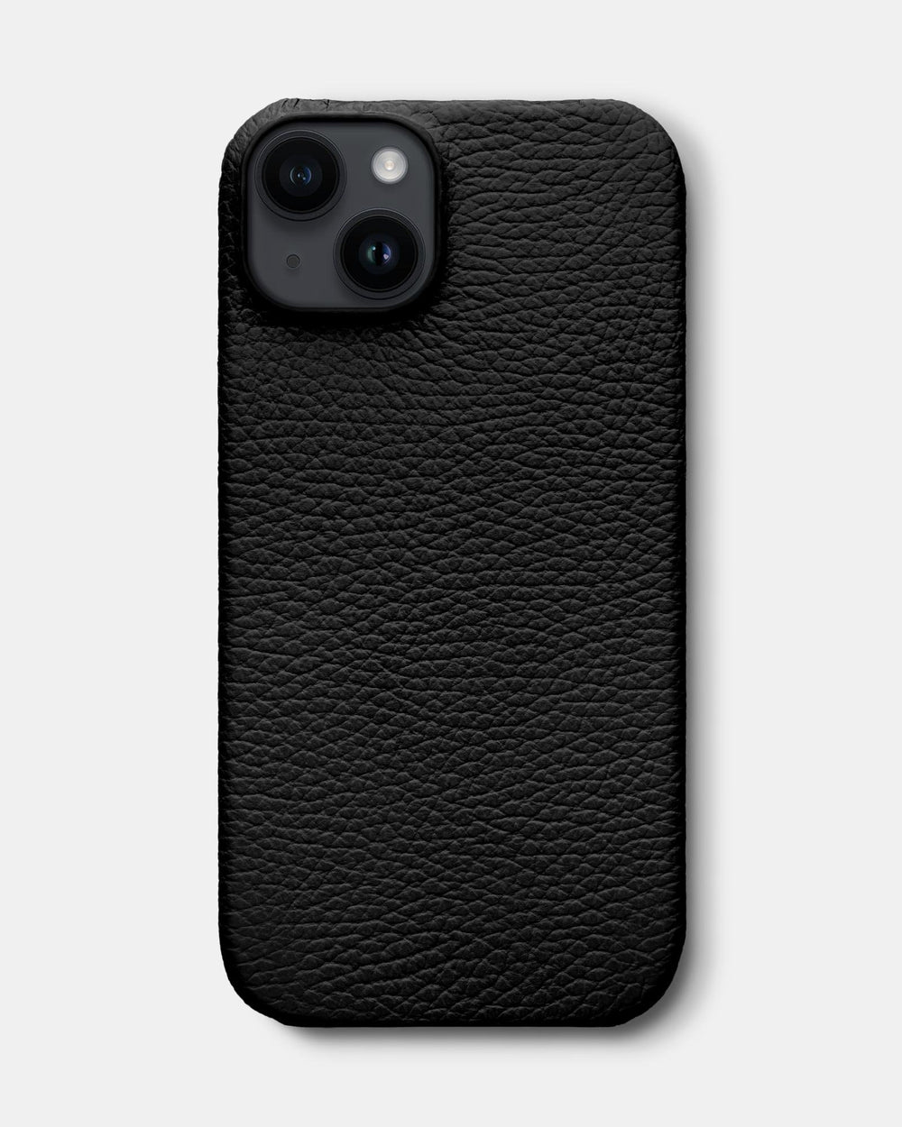 Черный кожаный чехол для iPhone 14 Plus