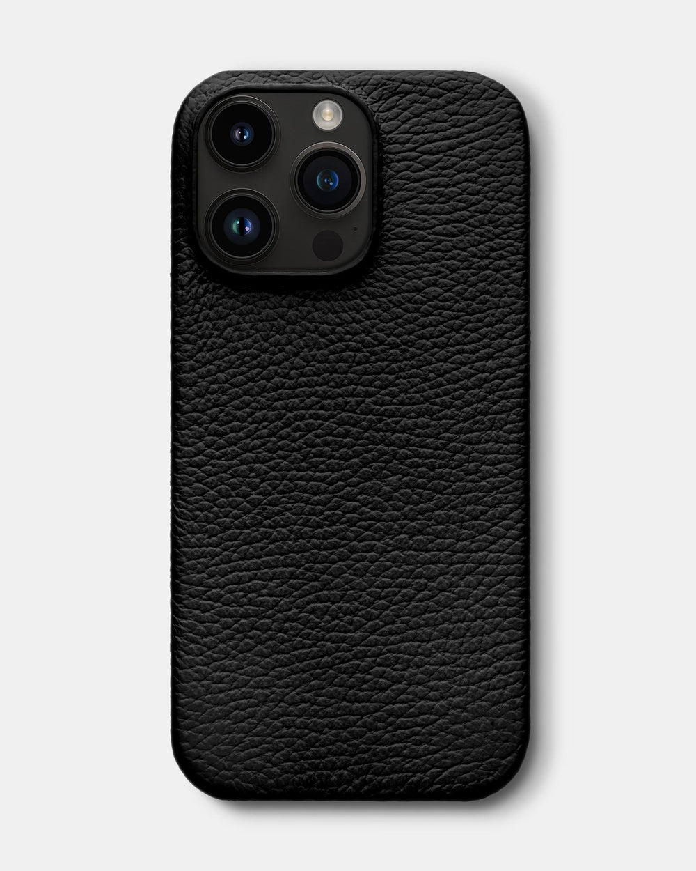 Черный кожаный чехол для iPhone 14 Pro Max