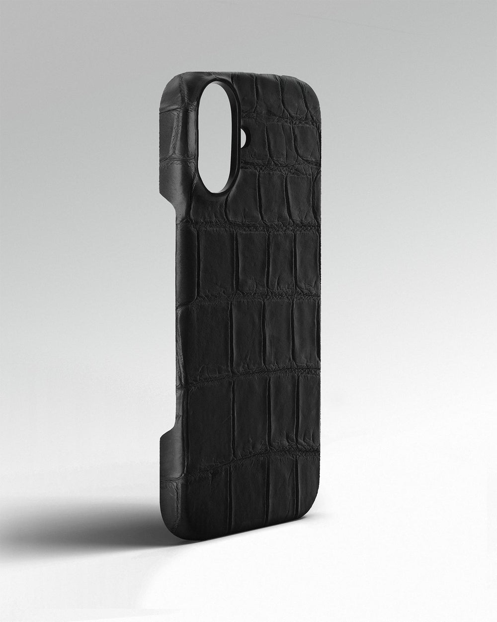 Black crocodile leather case for iPhone 14 Plus