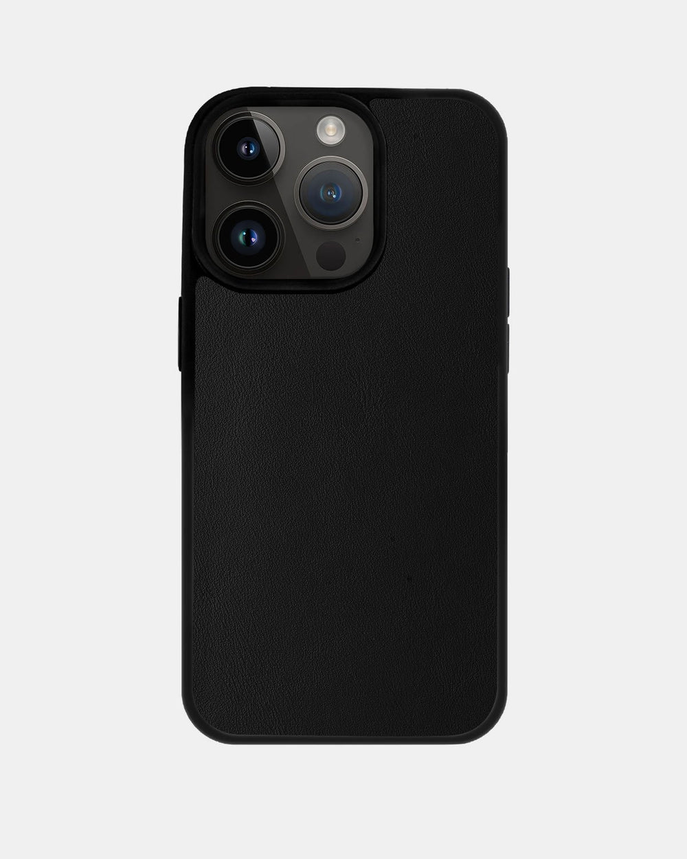 Black calf leather case for iPhone 14 Pro Max