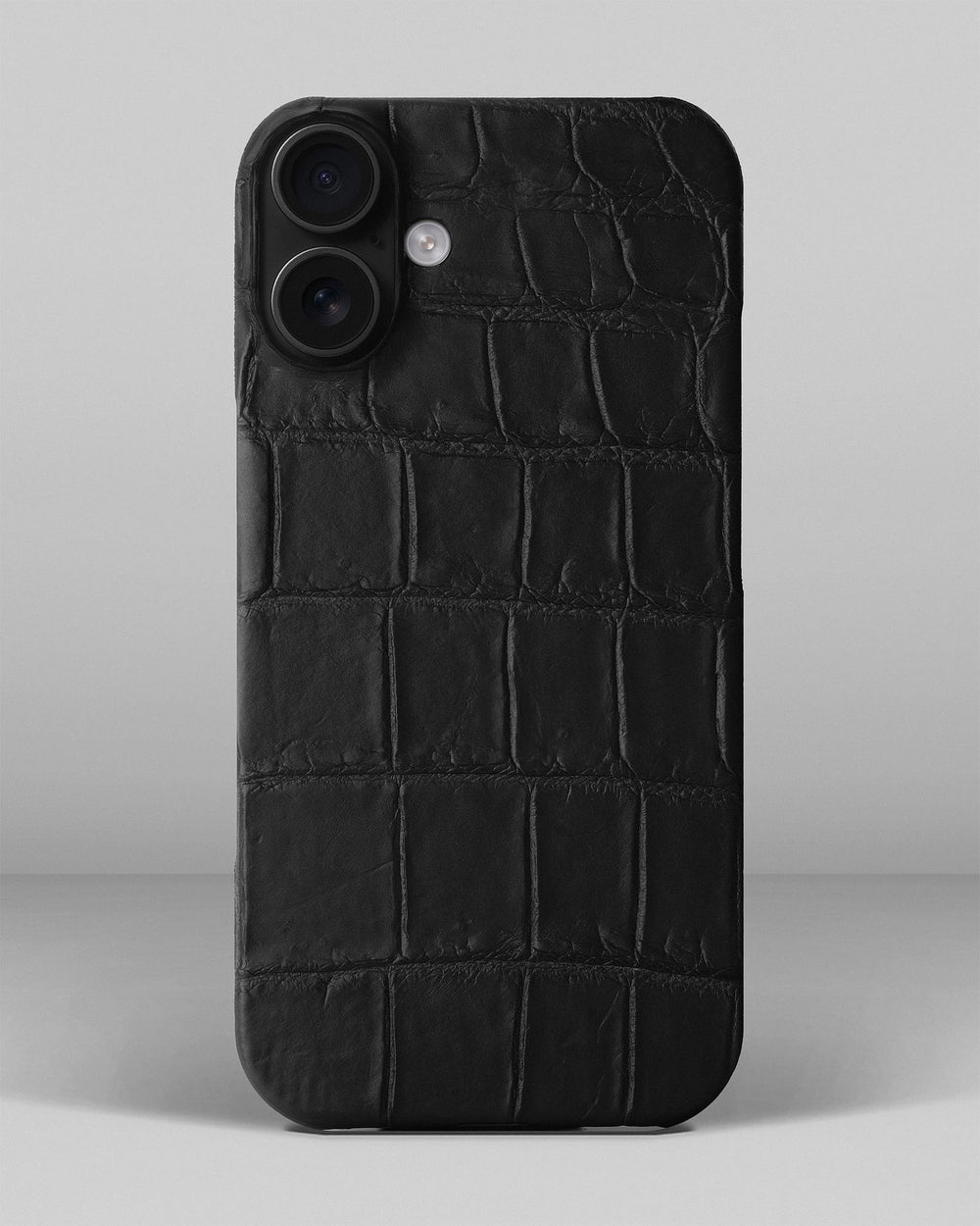Black crocodile leather case for iPhone 14 Plus