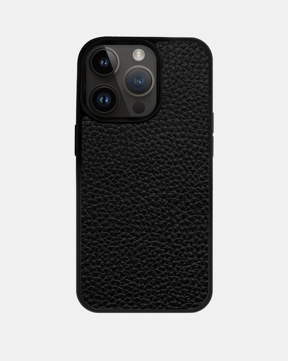Чехол из черной телячьей кожи флотар для iPhone 14 Pro Max