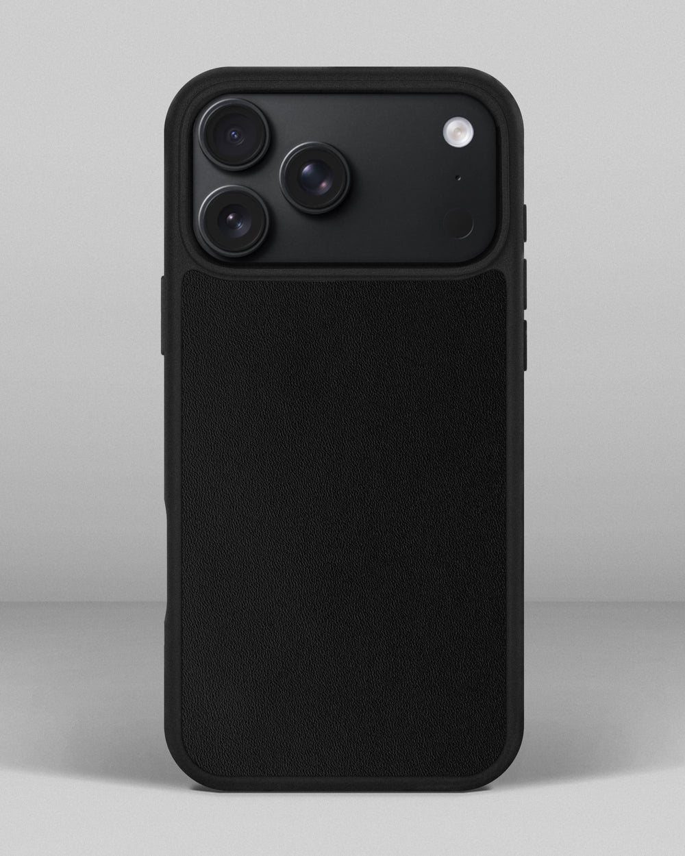 Чохол із чорної телячої шкіри для iPhone 18 Pro Max