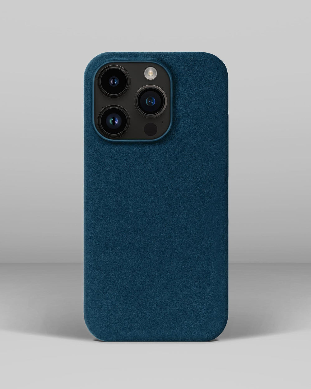 Blue alcantara case for iPhone 14 Pro