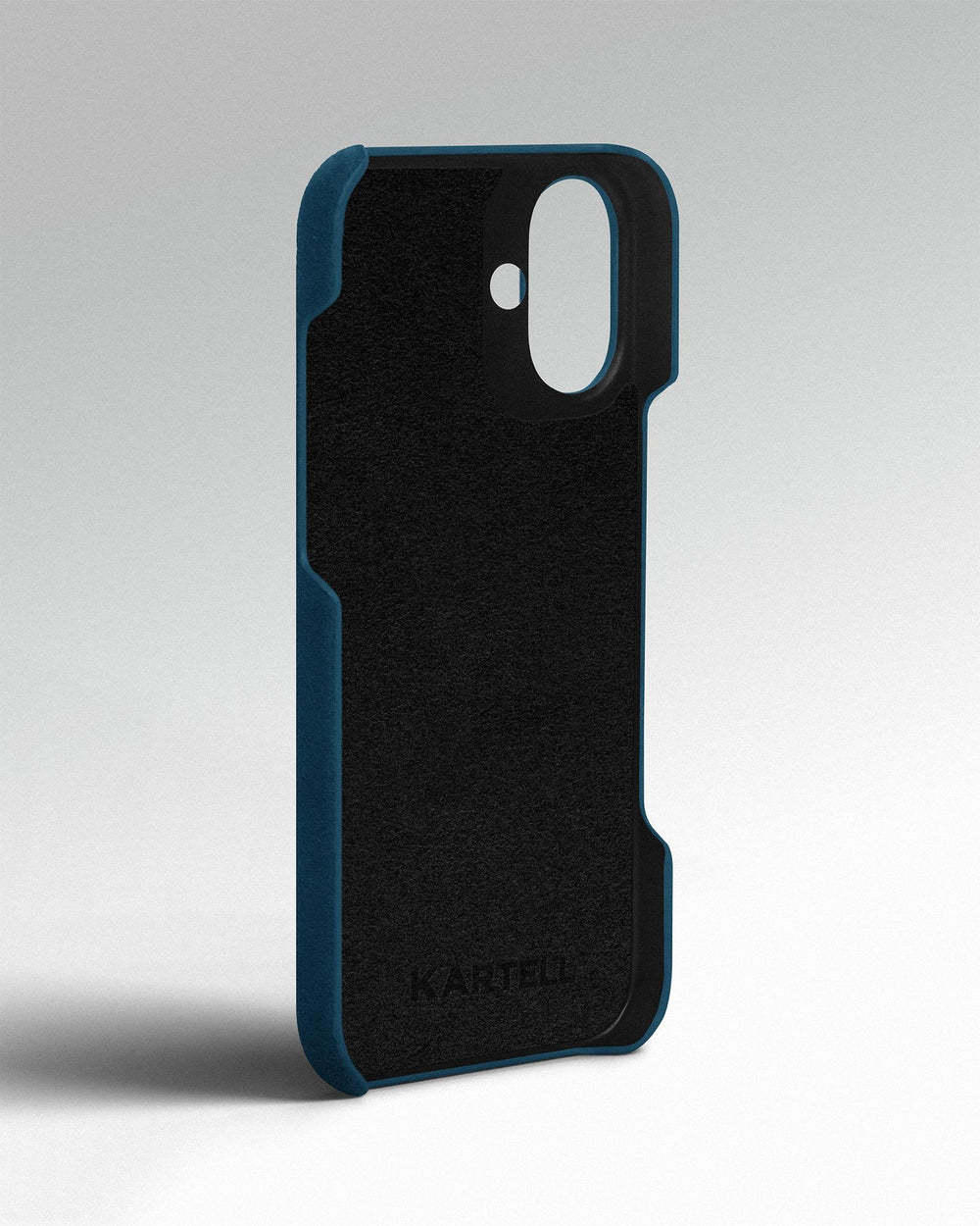 Blue Alcantara Case for iPhone 16 Plus